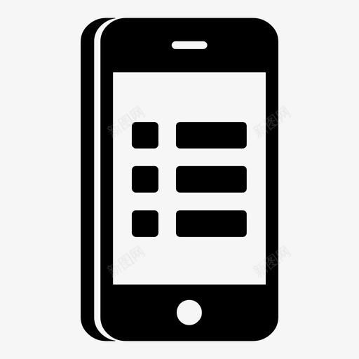 智能手机列表移动图标svg_新图网 https://ixintu.com 列表 智能手机 智能手机功能 移动