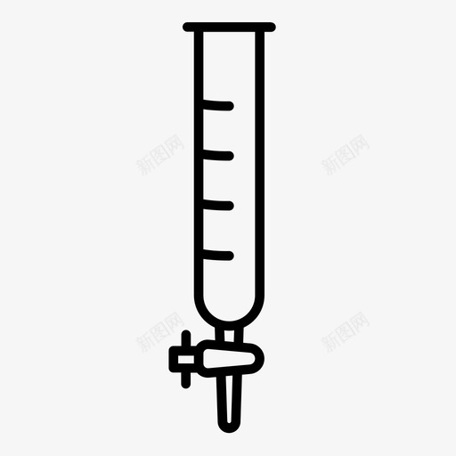 滴定管化学设备图标svg_新图网 https://ixintu.com 化学 化学实验室 实验室 滴定管 用品 科学 设备