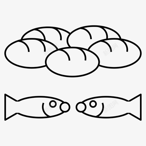 喂食群众喂养群众奇迹图标svg_新图网 https://ixintu.com 5个面包和2条鱼 分享 喂养群众 喂食群众 奇迹