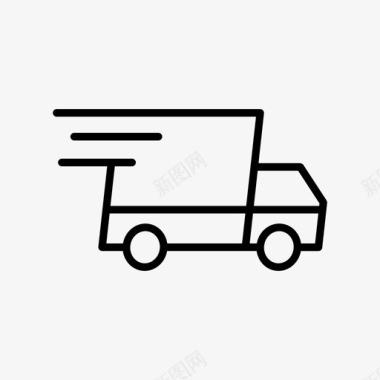 卡车送货车快速图标图标