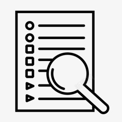 图像放大镜搜索文档项目符号列表查找图标高清图片