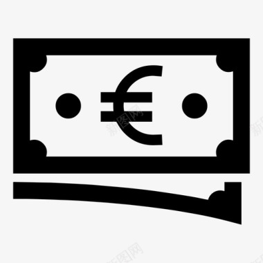 欧元现金钞票图标图标