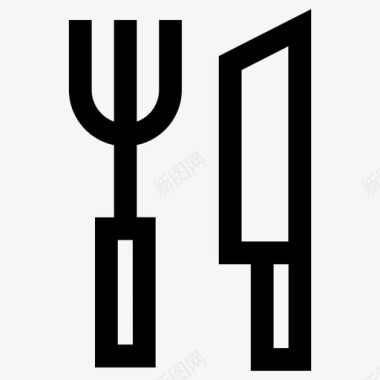餐厅吃饭叉子图标图标