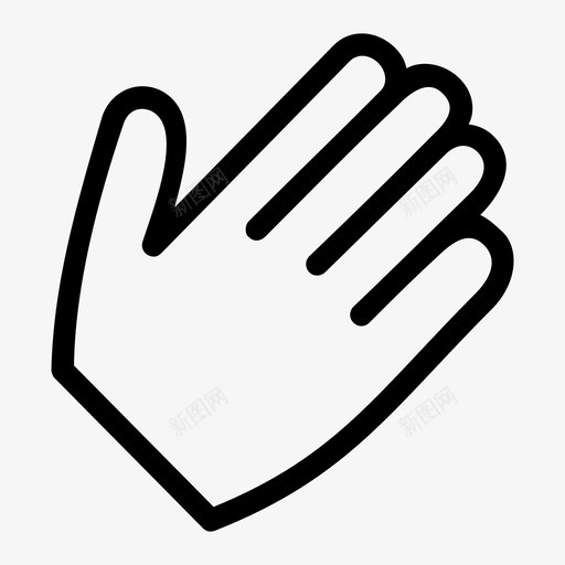 五个数手指手势手图标svg_新图网 https://ixintu.com 五个数手指 手 手势 数字