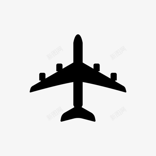 飞机大型喷气式飞机客机图标svg_新图网 https://ixintu.com 大型喷气式飞机 客机 飞机