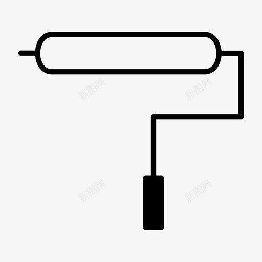 油漆工具家庭修理改进图标svg_新图网 https://ixintu.com 家庭修理 工具和用具 改进 油漆工具 油漆辊