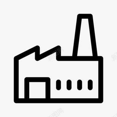工厂商业制造图标图标