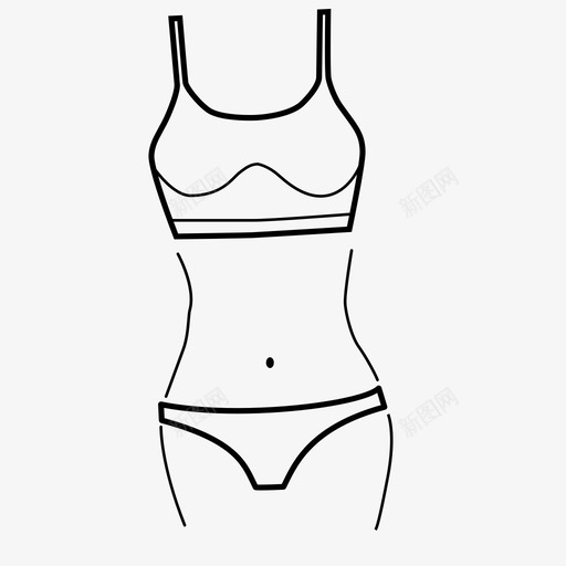 内衣比基尼胸罩图标svg_新图网 https://ixintu.com 内衣 比基尼 比基尼和未穿的衣服 胸罩 运动胸罩