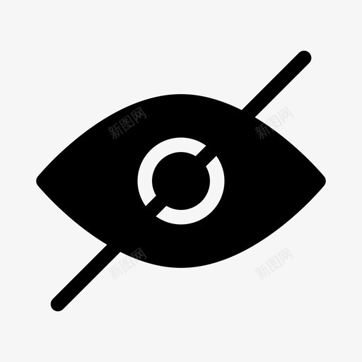 隐藏眼睛界面元素ios优化图标svg_新图网 https://ixintu.com 界面元素ios优化 眼睛 隐藏