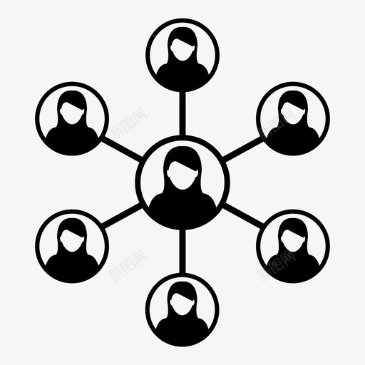 共享连接群组图标svg_新图网 https://ixintu.com 人物 共享 社交媒体 网络 网络图标商务人士连接向量32 群组 连接