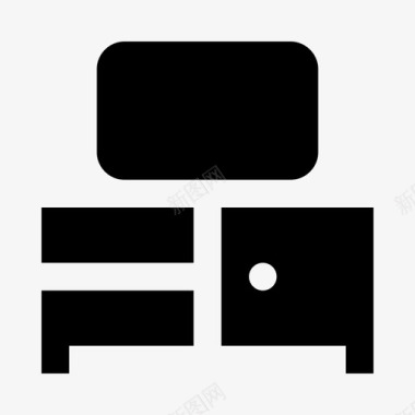 电视桌娱乐系统家具图标图标