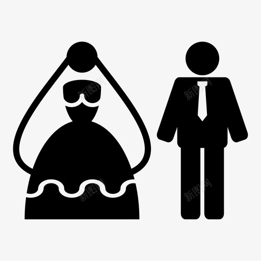 结婚的人成年夫妇夫妻图标svg_新图网 https://ixintu.com 夫妻 婚礼 成年夫妇 社会关系 结婚的人