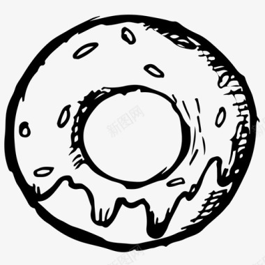甜甜圈食品糕点图标图标