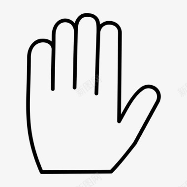 手指五个手指手势图标图标
