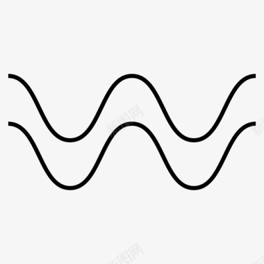 波浪曲线装饰图标图标