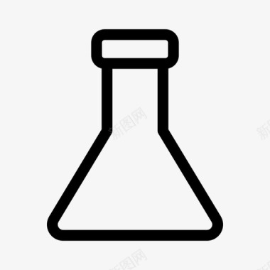 锥形瓶化学烧瓶实验室图标图标