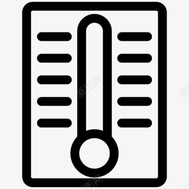 温度计发热温度图标图标