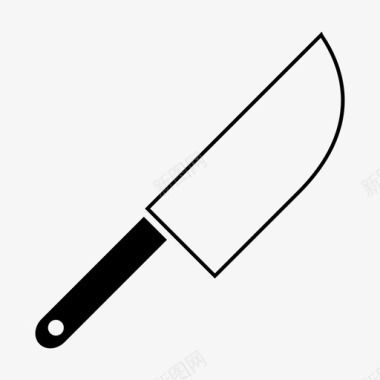 切肉刀厨师切刀图标图标