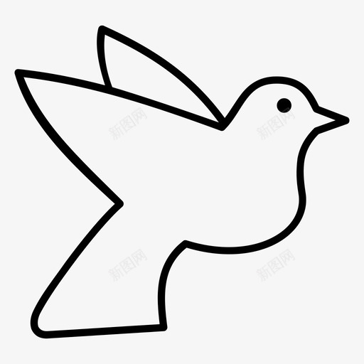鸽子小鸟飞翔图标svg_新图网 https://ixintu.com 和平 小鸟 自由 飞翔 鸽子