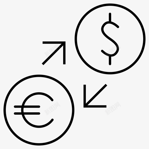 货币兑换转账金融图标svg_新图网 https://ixintu.com 货币兑换 转账 金融