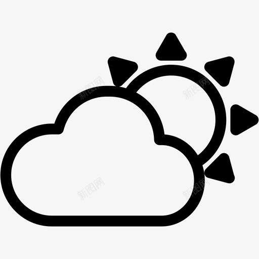 云天部分多云温暖图标svg_新图网 https://ixintu.com 云天 天气 天气3 温暖 部分多云