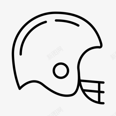 足球头盔体育大学图标图标