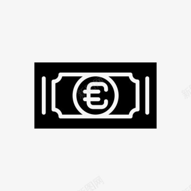欧元钞票金融图标图标