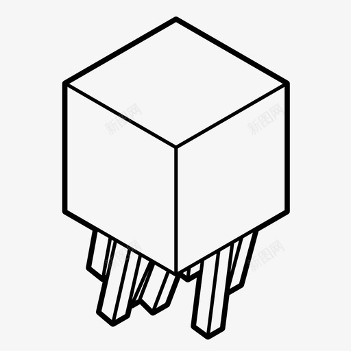 幽灵游戏地雷图标svg_新图网 https://ixintu.com 地雷 地雷怪 幽灵 怪物 游戏 电子游戏
