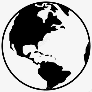 地球美国世界地图图标图标
