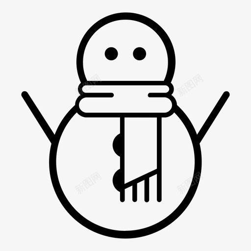 雪人圣诞节装饰图标svg_新图网 https://ixintu.com 冬天 圣诞图标 圣诞节 装饰 雪人