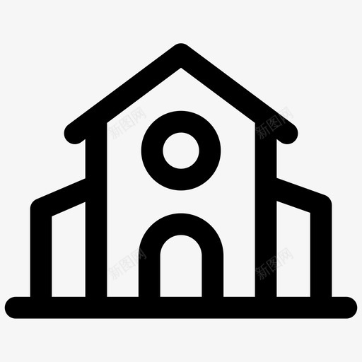 房子庄园住宅图标svg_新图网 https://ixintu.com 住宅 别墅 庄园 房子
