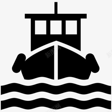 拖船渔船摩托艇图标图标