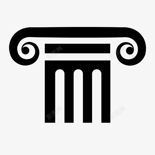 文物古物考古图标svg_新图网 https://ixintu.com 公园旅游娱乐 古物 地图标志 建筑 文物 柱子 考古