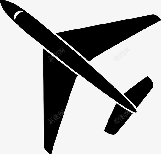 飞机飞机俯视图图标svg_新图网 https://ixintu.com 飞机 飞机俯视图
