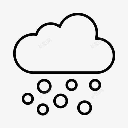下雪气象局预报图标svg_新图网 https://ixintu.com 下雪 冬天 天气 气象 气象局 预报