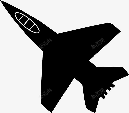 飞机飞机俯视图喷气式飞机图标svg_新图网 https://ixintu.com 喷气式飞机 飞机 飞机俯视图