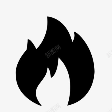 火燃烧元素图标图标