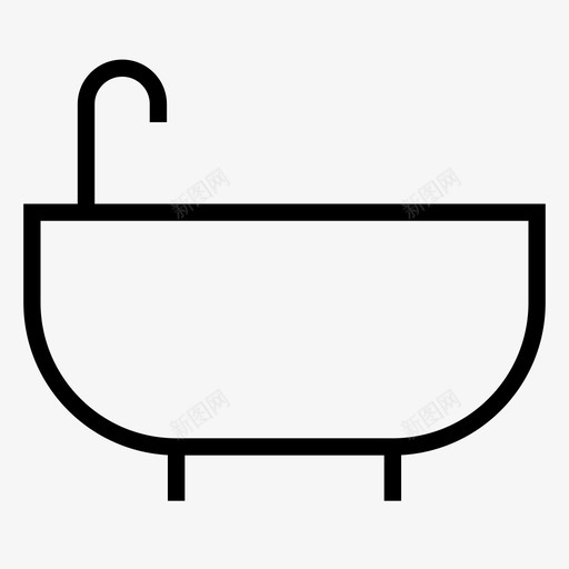 浴缸洗澡淋浴图标svg_新图网 https://ixintu.com 洗澡 浴缸 淋浴