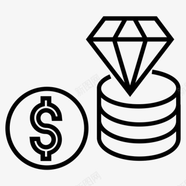 买钻石银行投资图标图标