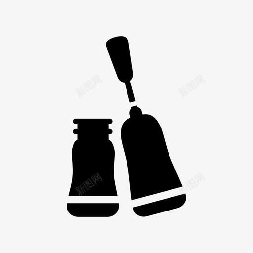 指甲油美容化妆品图标svg_新图网 https://ixintu.com 化妆品 化妆品线性图标集 指甲油 时尚 美容 美甲