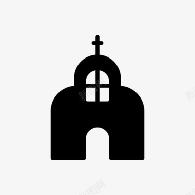 建筑天主教教堂图标图标