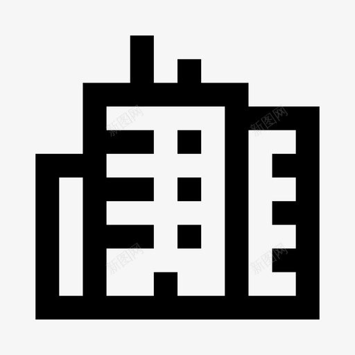建筑房地产2号楼图标svg_新图网 https://ixintu.com 2号楼 建筑 房地产 线路