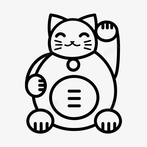 日本猫亚洲食品图标svg_新图网 https://ixintu.com 亚洲食品 日本猫