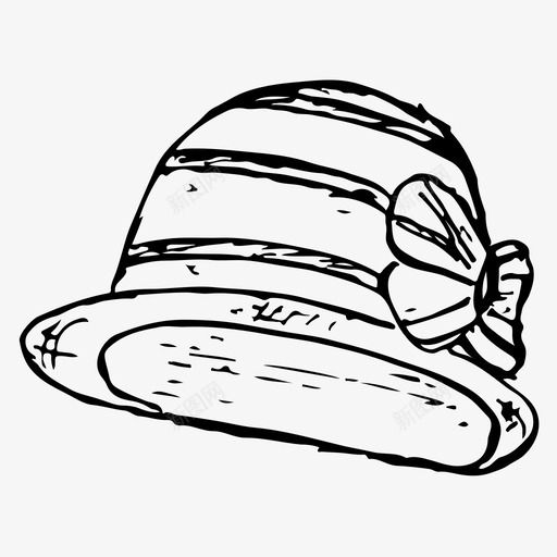 帽子手绘头饰图标svg_新图网 https://ixintu.com 头饰 帽子 手绘 素描