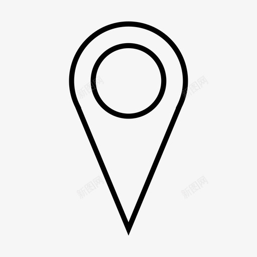 地图针定位点图标svg_新图网 https://ixintu.com 地图针 定位 点