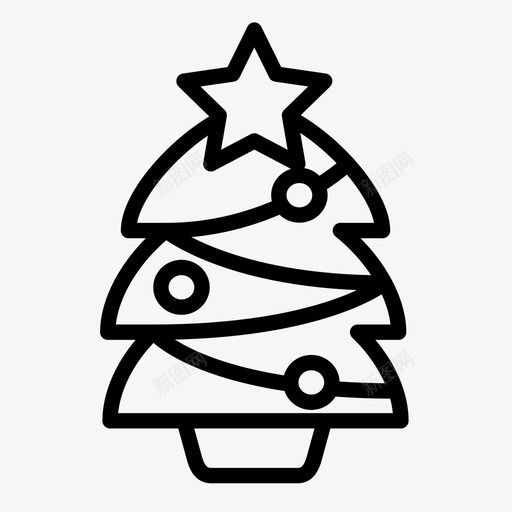 圣诞树圣诞装饰圣诞夜图标svg_新图网 https://ixintu.com 圣诞夜 圣诞树 圣诞节 圣诞装饰