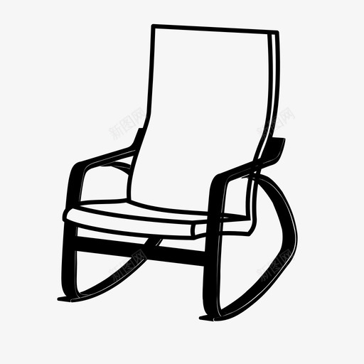 座椅椅子摇椅图标svg_新图网 https://ixintu.com 家具 座椅 摇椅 椅子
