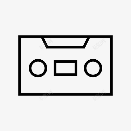 盒式磁带音乐收音机图标svg_新图网 https://ixintu.com 收音机 杂项 歌曲 盒式磁带 音乐