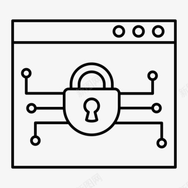 安全网上购物网络安全网络保护图标图标