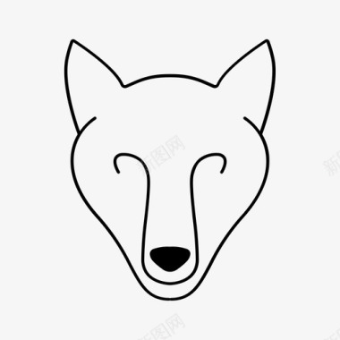 狼动物狼脸图标图标